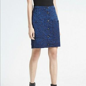 Banana Republic Leopard Print Skirt (Sz 12) NWT